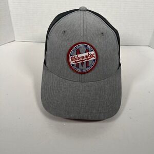 Milwaukee Tool 100 Year Anniversary Gray Black Mesh Trucker Hat Snapback‎